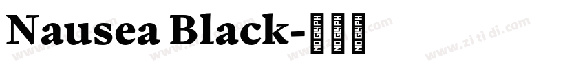 Nausea Black字体转换